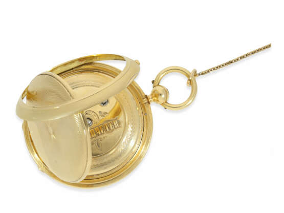 Taschenuhr: exquisites, schweres Taschenchronometer für den osmanischen Markt mit seltenem "Cabriolet"-Gehäuse, French London No.38222, ca.1850 - Foto 4