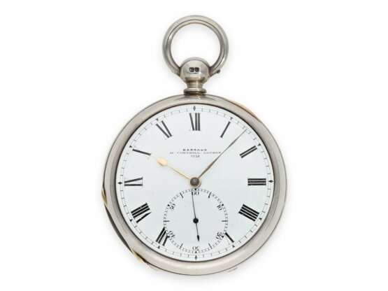 Taschenuhr: hochinteressantes englisches Taschenchronometer von einem der bedeutendsten Chronometermacher, königl. Uhrmacher Barraud London, Nr. 1658, Hallmarks London 1851 - фото 1