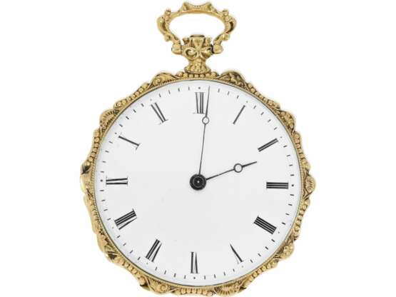 Taschenuhr/Anhängeuhr: exquisite, ganz frühe Patek Philippe Gold/Emaille-Uhr, No. 19782, Genf ca.1860 - Foto 2
