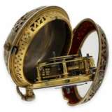 Taschenuhr: frühe, große und hochinteressante englische Doppelgehäuse-Spindeluhr mit Alarm, bedeutender Uhrmacher Joseph Martineau Senior No. 557, London ca. 1740-50 - фото 8