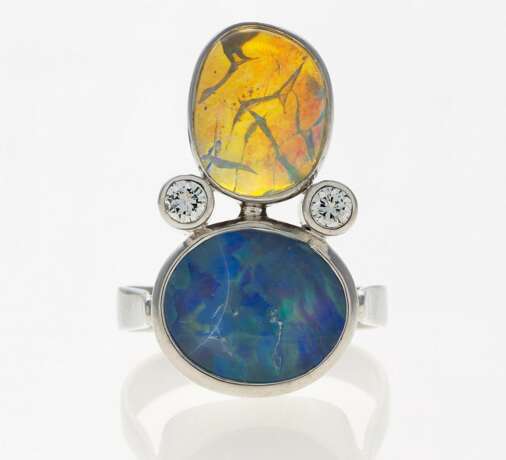 Opal-Diamant-Ring - Foto 1