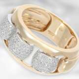 Ring: interessanter moderner Bicolor-Goldring mit Brillanten, insgesamt ca. 0,55ct, 18K Rosé-/Weißgold, NP 2590€ - Foto 1