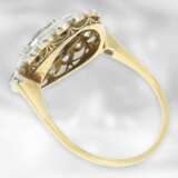 Ring: seltener, antiker Saphir/Diamant-Blütenring, um 1900 - фото 3