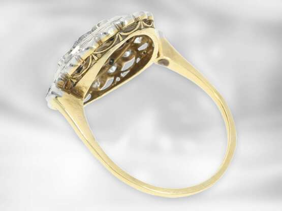 Ring: seltener, antiker Saphir/Diamant-Blütenring, um 1900 - photo 3