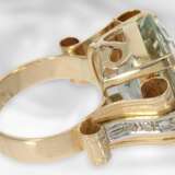 Ring: roségoldener Ring mit Prasiolith und Brillanten, vermutlich 50er Jahre, insgesamt ca. 16,28ct, 14K Gold - photo 4