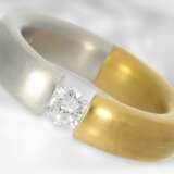 Ring: sehr hochwertiger, exklusiver Niessing Brillant-Spannring, sehr seltenes Modell aus Platin und Gold - photo 1