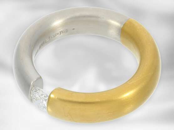 Ring: sehr hochwertiger, exklusiver Niessing Brillant-Spannring, sehr seltenes Modell aus Platin und Gold - photo 3