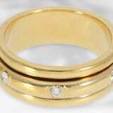Ring: interessanter, hochwertiger Goldschmiedering mit Brillantbesatz, gearbeitet im Piaget-Stil, 18K Gold - Foto 2