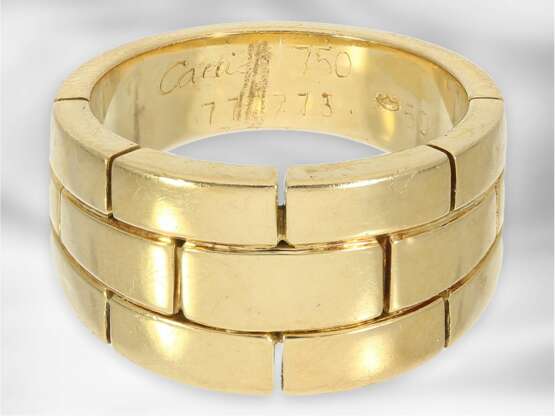 Ring: breiter, hochwertiger vintage Goldschmiedering aus dem Hause Cartier - фото 2