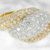 Ring: sehr dekorativer Gelbgold-/Platinring mit Brillanten, insgesamt ca. 1,6ct, 18K Gold, 950er Platin - photo 2
