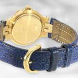 Armbanduhr: moderne goldene Damenuhr der Marke Maurice Lacroix "Calipso" mit Brillantbesatz, 18K Gelbgold - Foto 2