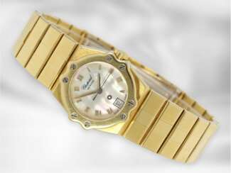 Armbanduhr: äußerst hochwertige und luxuriöse Damenuhr, Chopard "St. Moritz" in 18K Gold mit Originalbox