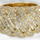 Ring: exklusiver, ehemals sehr teurer Diamant/Brillant-Goldschmiedering, vermutlich Einzelanfertigung aus 18K Gelbgold, 2,21ct Brillanten in Spitzenqualität - Foto 2