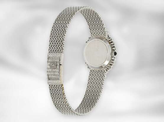Armbanduhr: schwere vintage Damenuhr, Marke Bak & Leroy, aus 18K Weißgold, hochwertiger Brillantbesatz, ca. 2ct - фото 3