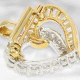 Anhänger: hochwertiger dekorativer Herzanhänger mit Diamanten, auch als Brosche tragbar, insgesamt ca. 1,76ct, 18K Gold - Foto 3