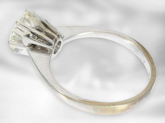 Ring: klassischer vintage Solitär/Brillantring, ca. 1ct, 18K Weißgold - Foto 2