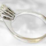 Ring: klassischer vintage Solitär/Brillantring, ca. 1ct, 18K Weißgold - photo 2