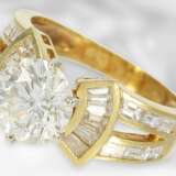 Ring: amerikanischer, äußerst dekorativer und hochwertiger Brillant/Diamant-Goldschmiedering, 3,49ct - Foto 2