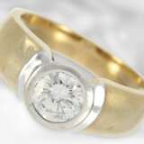 Ring: goldener Solitär/Brillantring, 1,04ct, sehr hohe Qualität - Foto 1