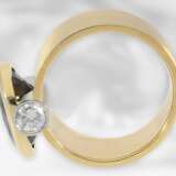 Ring: äußerst hochwertiger und individuell gestalteter Saphir/Brillant-Designer-Goldschmiedering, schöner und wertvoller Saphir von ca. 7,11ct sowie ca. 0,62ct feine Brillanten - Foto 5