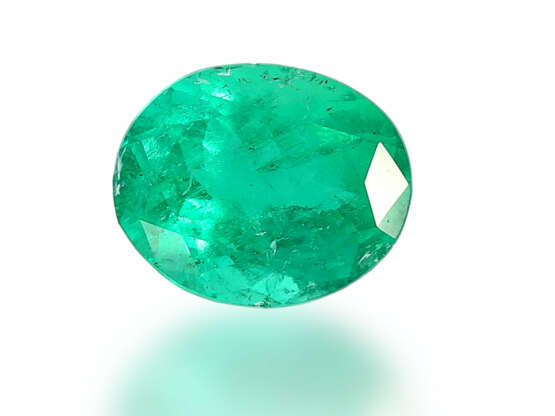 Smaragd: ovaler, wertvoller, natürlicher Smaragd von guter Qualität, ca. 3ct - Foto 1