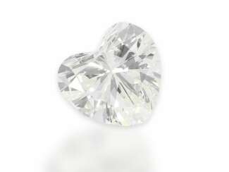 Diamant: Zweikaräter, hochwertiger Diamant im Herzschliff, 2ct, inklusive DPL Vorexpertise aus Idar-Oberstein