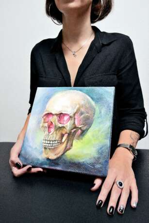 “Pink skull” Canvas Oil paint Pop Art Mythological 2019 - photo 1