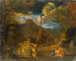 Lorrain, Claude, 1600 Chamagne - 1682 Rom, Antikisierende Parklandschaft mit mythologischer Szene