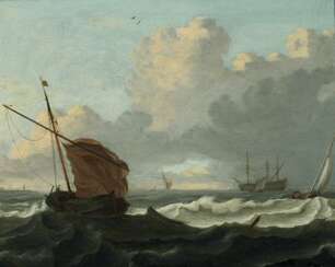 Backhuysen, Ludolf, 1630 Emden - 1708 Amsterdam, Segelboote auf stürmischer See