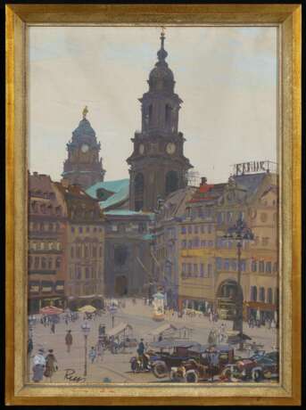 Dresdener Schule, Ansicht von Dresden mit Hofkirche - Foto 2