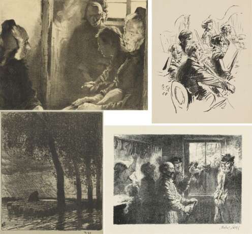 Sterl, Robert Hermann, 1867 Grossdobritz - 1932 Naundorf, Konvolut aus vier Lithografien auf Papier - Foto 1
