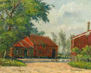 Wijck, Jaak van, 1870 Ginneken - 1946 Antwerpen, Bauernhof mit Federvieh