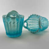 “Pair of serving bowls azure. England company Davidson uranium glass 1890гг.” George Davidson and Co Mixed media 1890 - photo 2