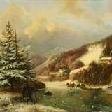 Roosenboom, Nicolaas Johannes, 1805 Schellingwouw - 1880, Winterliche Flusslandschaft - photo 1