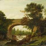 Nasmyth, Alexander, 1758 Edinburgh - 1840 Edinburgh, Flusslandschaft mit Brücke - Foto 1