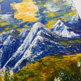 “The Alps (Alpine mountains)” Canvas Oil paint Impressionist Landscape painting 2019 - photo 2