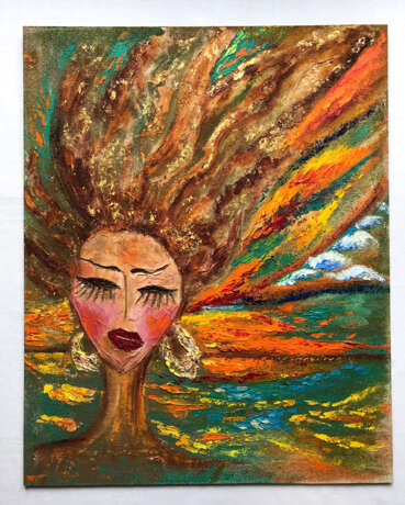 “Sunny Diva (Sun Diva)” Wood Acrylic paint Impressionist 2020 - photo 1