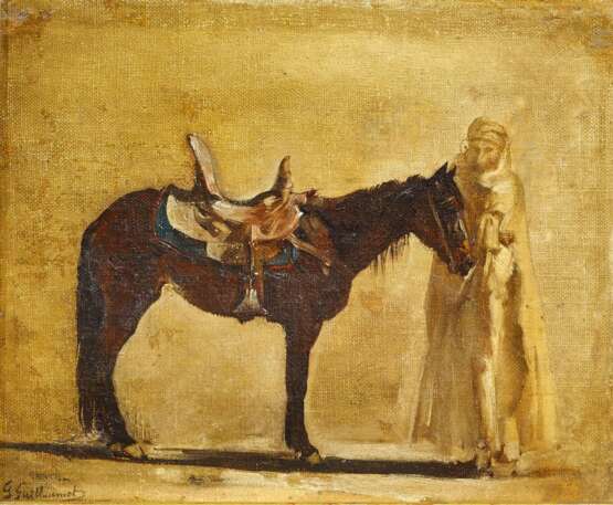 Guillaumet, Gustav, 1840 Puteaux - 1887 Paris, Das Pferd des Arabers - photo 1