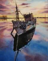 Старый баркас Старый баркас