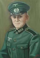 Portrait eines Soldaten Halbbildnis eines junen Mannes in Uniform, unten sign