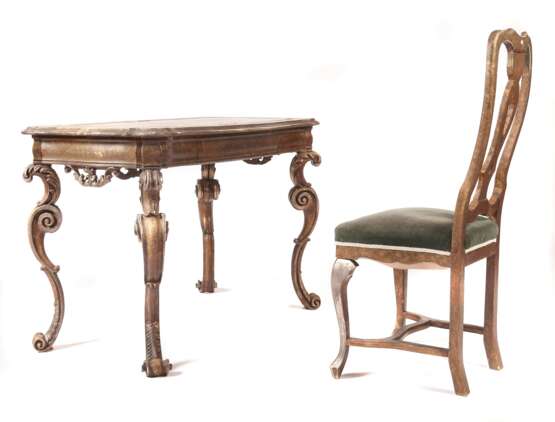 Stuhl und Tisch im Barockstil 20 - Foto 1