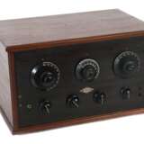 Radio Seibt, Berlin, um 1928, 4-Röhren-Empfänger für Batteriebetrieb, 3 Abstimmkreise, Scharnierdeckel, rückseitige Plakette - фото 1
