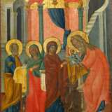 Griechischer Meister, Ikone. Darstellung der Heiligen Familie im Tempel - Foto 1