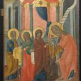 Griechischer Meister, Ikone. Darstellung der Heiligen Familie im Tempel - Foto 2