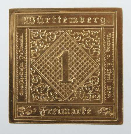 Goldbriefmarke ''1 Kreuzer Schwarz'' Staatl. Münze - Foto 1