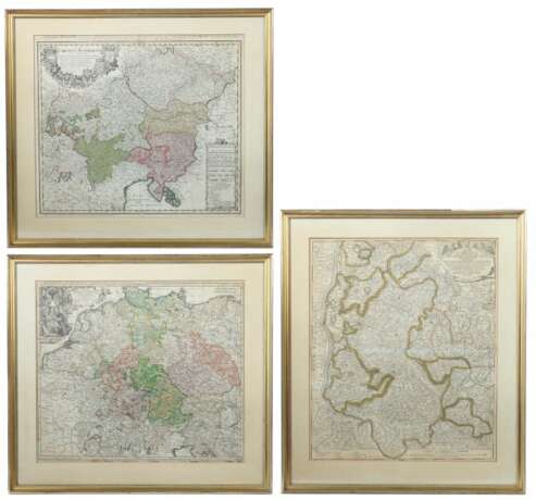 Konvolut von 3 Landkarten Kupferstecher des 18. Jahrhundert - photo 1