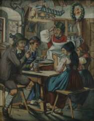 Genremaler des 19. Jahrhundert ''Stubeninterieur''
