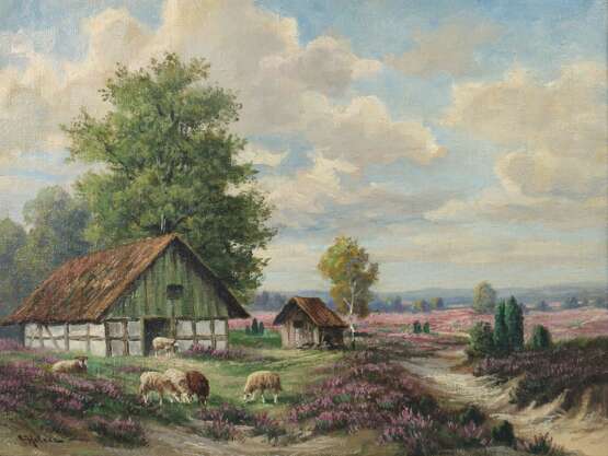 Landschaftsmaler des 19. Jahrhundert ''Lavendelblüte'' - Foto 1