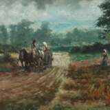 Landschaftsmaler des 19. Jahrhundert ''Bauern auf dem Feld'' - Foto 1