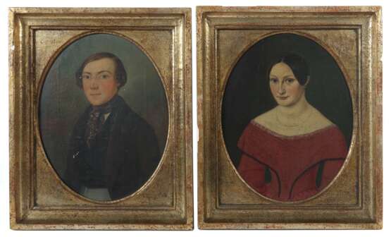 Portraitmaler des 19. Jahrhundert ''Paar Biedermeier-Portraits'' - фото 1